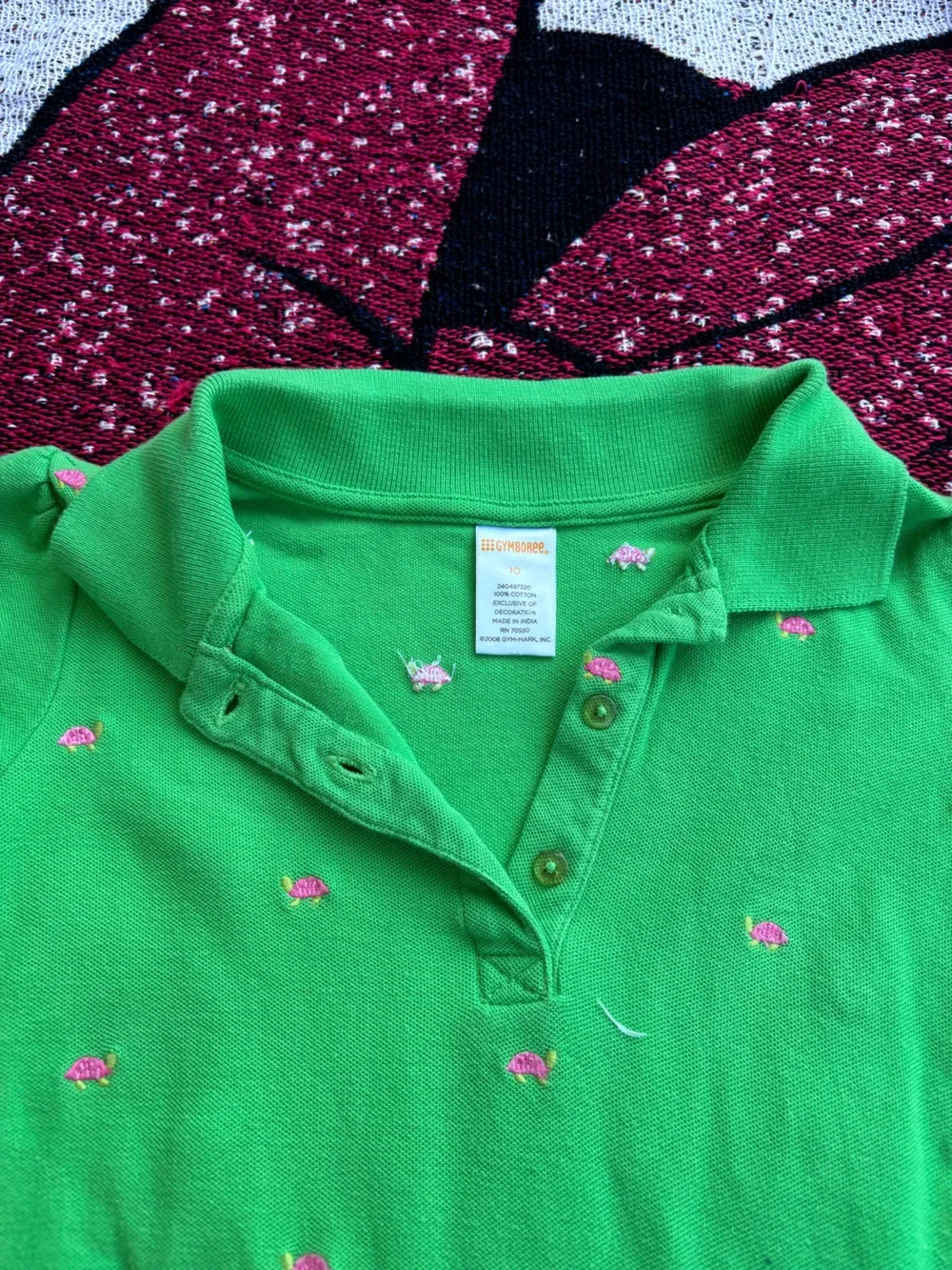Gymboree green embroidered